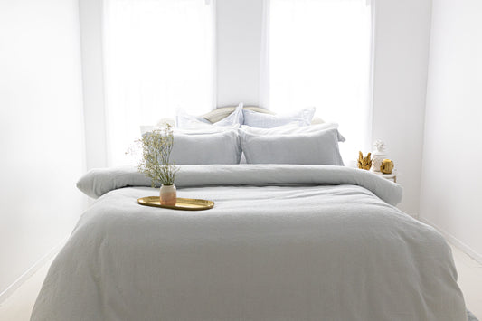Floral Matalease Jacquard Duvet Cover Set - Ice Melt Color - 100% Cotton